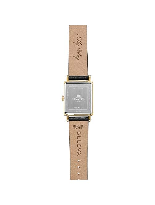 Bulova Men's vintage Frank Sinatra My Way Leather Strap Watch