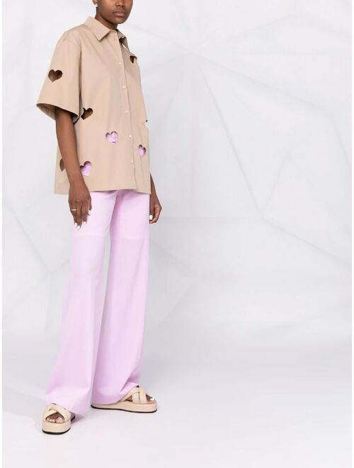 MSGM heart cut-out tailored shirt