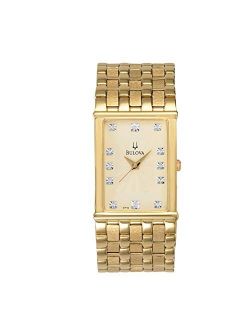 Classic Quartz Gold-Tone Stainless Steel Diamond Men's Watch (Model: 97F52)
