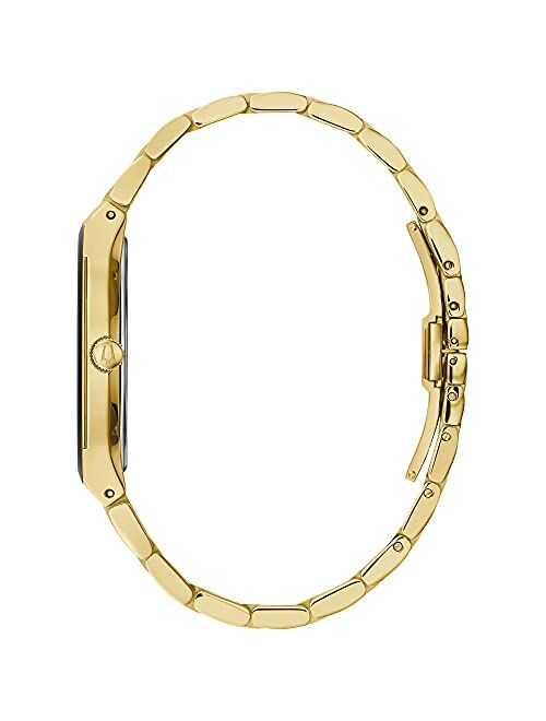 Bulova Men's Modern Gold-Tone Quartz Dress Watch with Stainless Steel Strap 24 (Model: 97D127)
