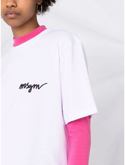 MSGM chest-logo crew neck T-shirt