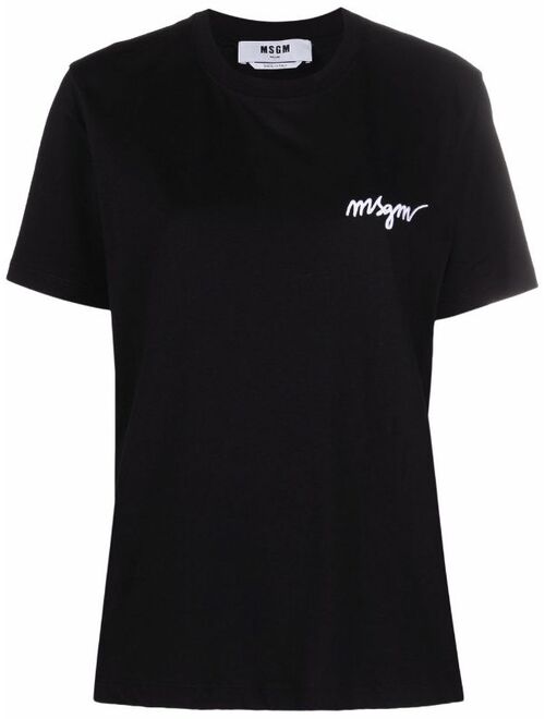 MSGM chest-logo crewneck T-shirt