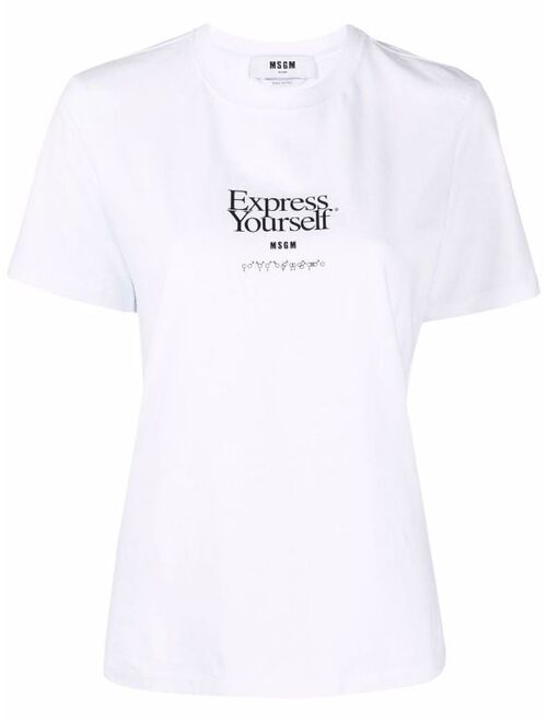 MSGM slogan-print T-shirt