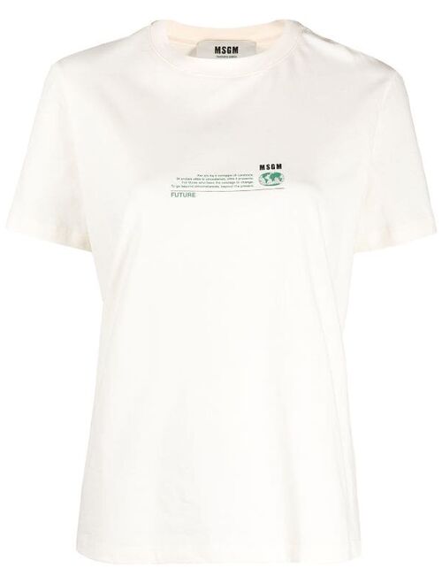 MSGM slogan print T-shirt