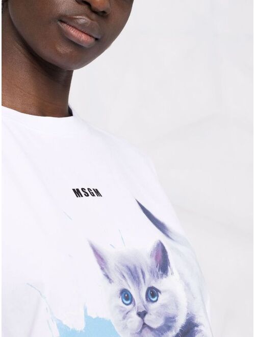 MSGM graphic-print cotton T-shirt
