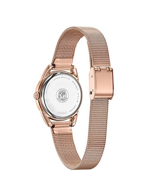 Citizen Eco-Drive Casual Quartz Womens Watch, Stainless Steel, Rose Gold-Tone (Model: EM0683-55A)
