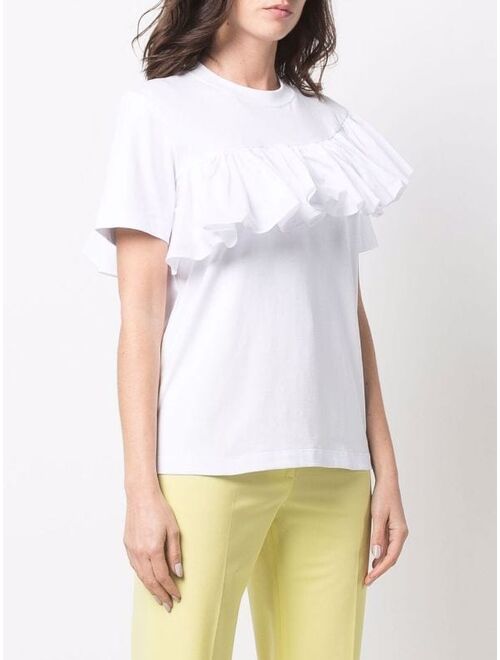 MSGM ruffle detail T-shirt