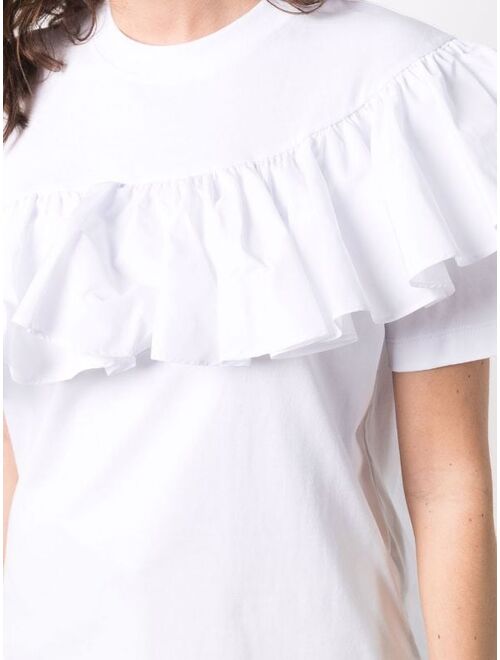 MSGM ruffle detail T-shirt
