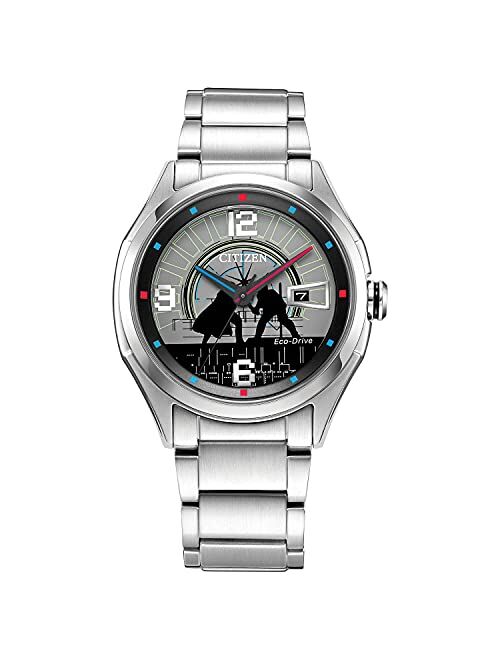 Citizen Men's Star Wars Eco-Drive Dress Watch with Stainless Steel Strap, Silver-Tone, 22 (Model: AW1140-51W)
