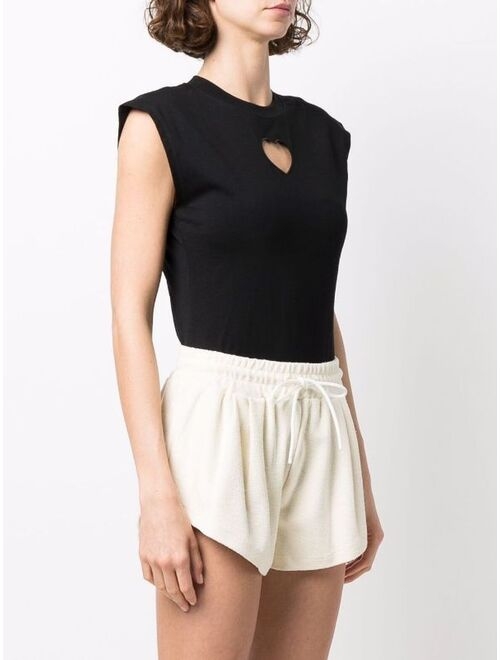 MSGM heart cut-out body top