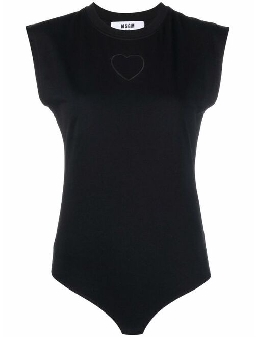 MSGM heart cut-out body top