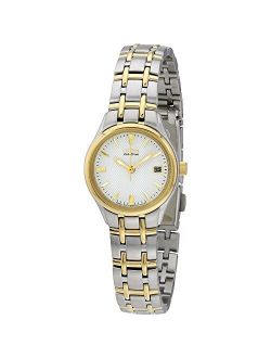 Eco-Drive Corso Quartz Womens Watch, Stainless Steel, Classic, Two-Tone (Model: EW1264-50A)