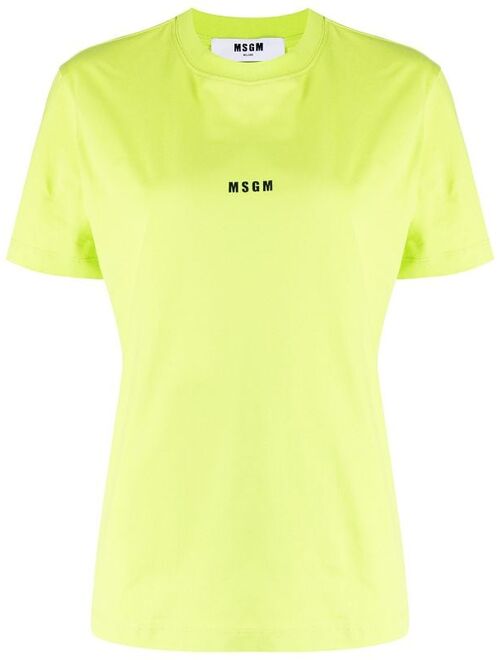 MSGM logo-print fitted T-shirt