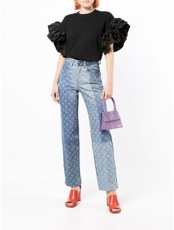 ruffled sleeves T-shirt