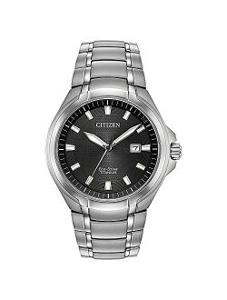 Eco-Drive Paradigm Quartz Men's Watch, Super Titanium, Modern, Silver-Tone (Model: BM7431-51E)