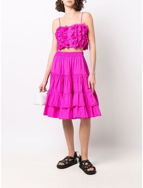 MSGM cropped ruffled top