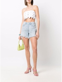 heart appliqu cropped top
