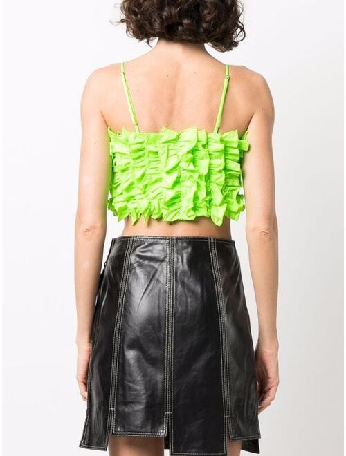 MSGM cropped ruffled top