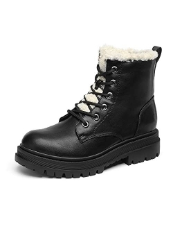 Lace-up Combat Boots Ankle Booties for Women