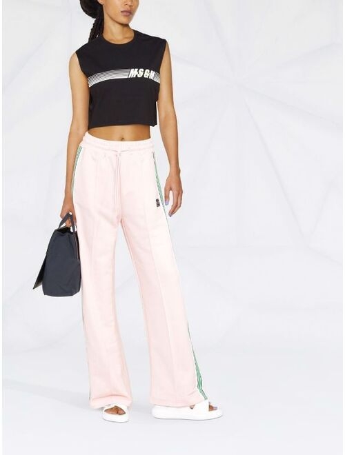 MSGM Active stripe logo tank top