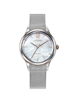 Eco-Drive Corso Quartz Womens Watch, Stainless Steel, Classic
