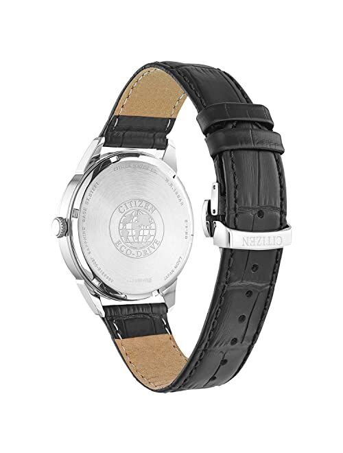 CITIZEN Eco-Drive Men's Corso Black Leather Strap Watch 40mm