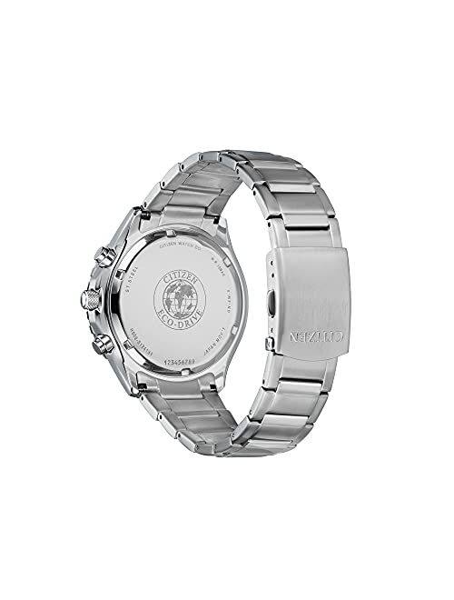 Citizen Men's Weekender Sport Casual Eco-Drive Watch with Stainless Steel Strap, Silver-Tone, 10.7 (Model: AT2387-52E)
