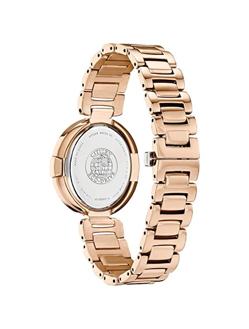 Citizen Women's Capella Eco-Drive Watch with Stainless Steel Strap, Rose Gold, 14 (Model: EX1503-54A)