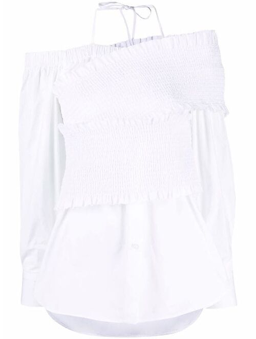 MSGM off-shoulder cotton blouse