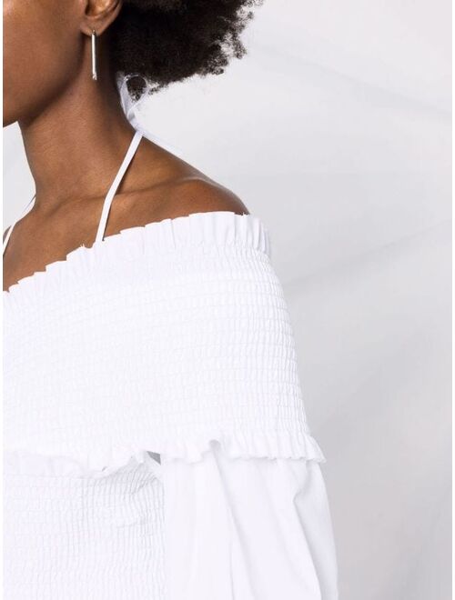 MSGM off-shoulder cotton blouse