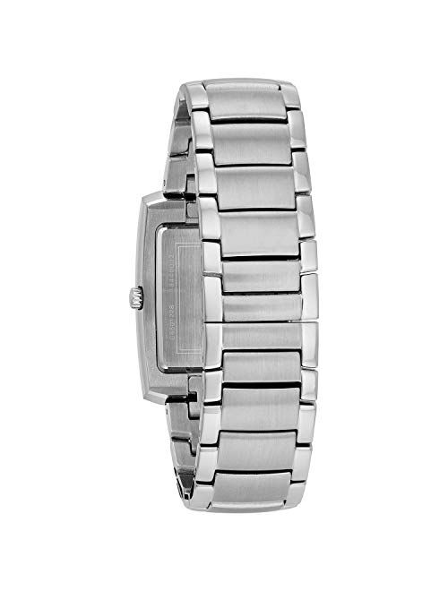 Bulova Men's Classic Diamond Stainless Steel Watch with Day Date