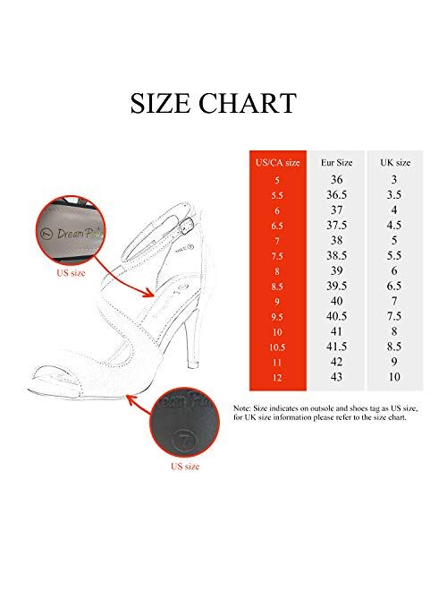 DREAM PAIRS Women's NILE Fashion Stilettos Open Toe Pump Heel Sandals