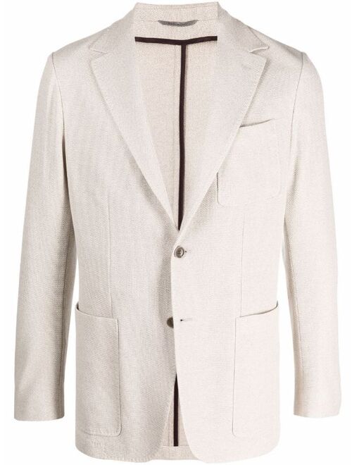 Canali single-breasted cotton blazer