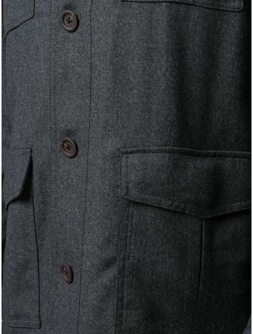 Canali single-breasted military jacket