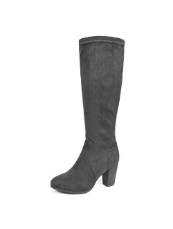 Women's Chunky Heel Knee High and Up Boots