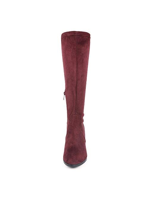 DREAM PAIRS Women's Chunky Heel Knee High and Up Boots