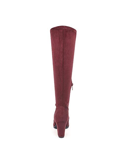 DREAM PAIRS Women's Chunky Heel Knee High and Up Boots