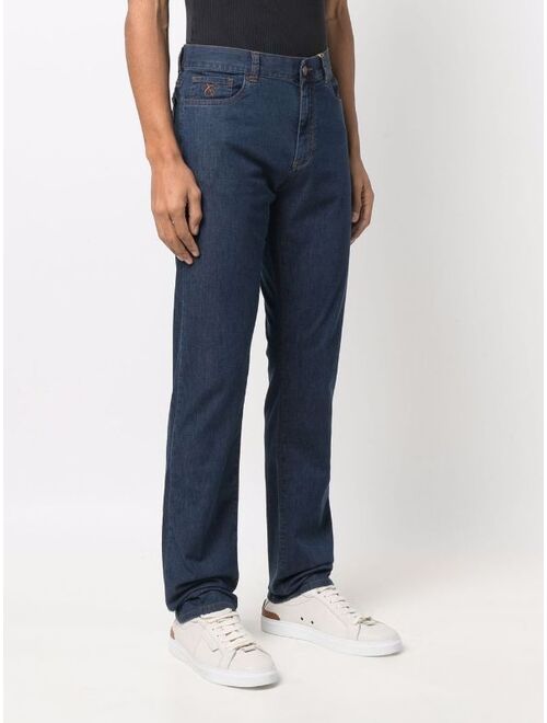 Canali low-rise straight-leg jeans
