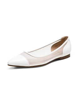 Comfortable Ballet Flats Dressy Work Pointed Toe Shoes
