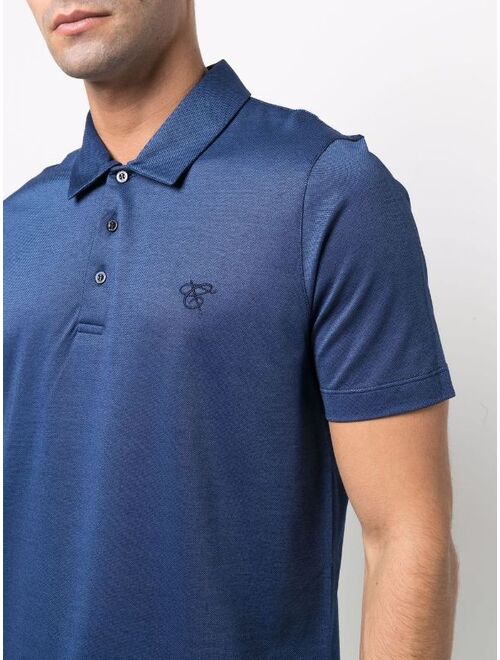 Canali logo-embroidered polo shirt