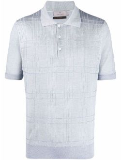 fine-knit zipped polo-shirt