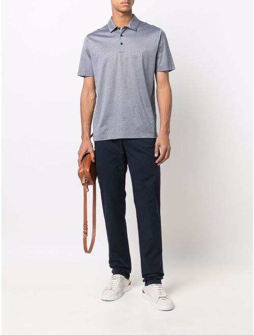 Canali short-sleeved cotton polo shirt