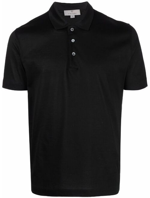 Canali cotton short-sleeved polo shirt