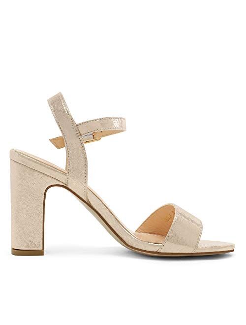 DREAM PAIRS Women's Open Toe Ankle Strap High Chunky Heel Sandals