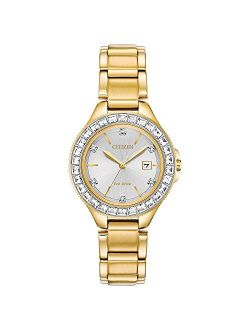 Women's Classic gold Tone Silhouette Crystal Stainless Watch