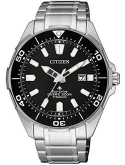 Men's Quartz Watch with Titanium Strap, Silver, 22 (Model: BN0200-81E)