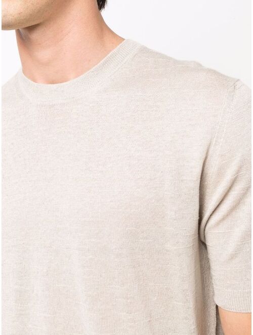 Canali round neck knit T-shirt