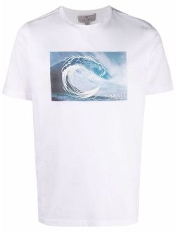 graphic-print fitted T-shirt