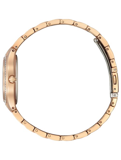 Citizen Eco-Drive Women's Silhouette Crystal Rose Gold-Tone Stainless Steel Bracelet Watch 30mm