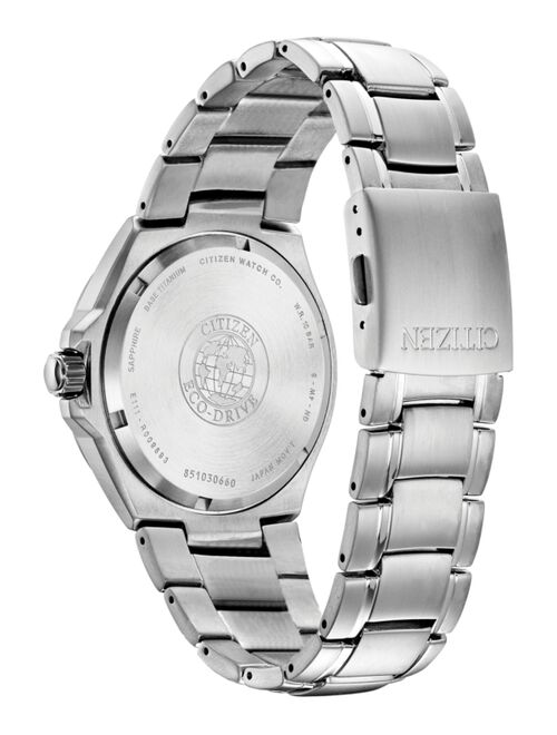 Citizen Eco-Drive Men's Paradigm Silver-Tone Super Titanium Bracelet Watch 43mm
